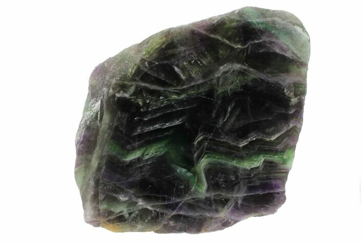 Polished Green & Purple Fluorite Slab - China #98626